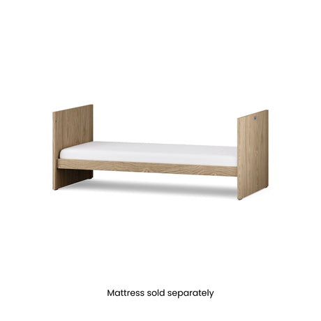 Silver Cross Geneva 5 Piece Nursery Furniture Set with Cot Bed, Under Drawer, Dresser, Wardrobe, Carmel Rocking Chair and TrueFit Eco Fibre Mattress