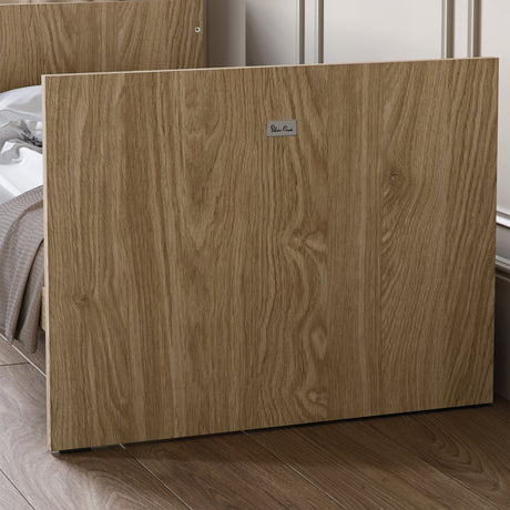 Silver Cross Geneva 5 Piece Nursery Furniture Set with Cot Bed, Under Drawer, Dresser, Wardrobe, Carmel Rocking Chair and TrueFit Eco Fibre Mattress