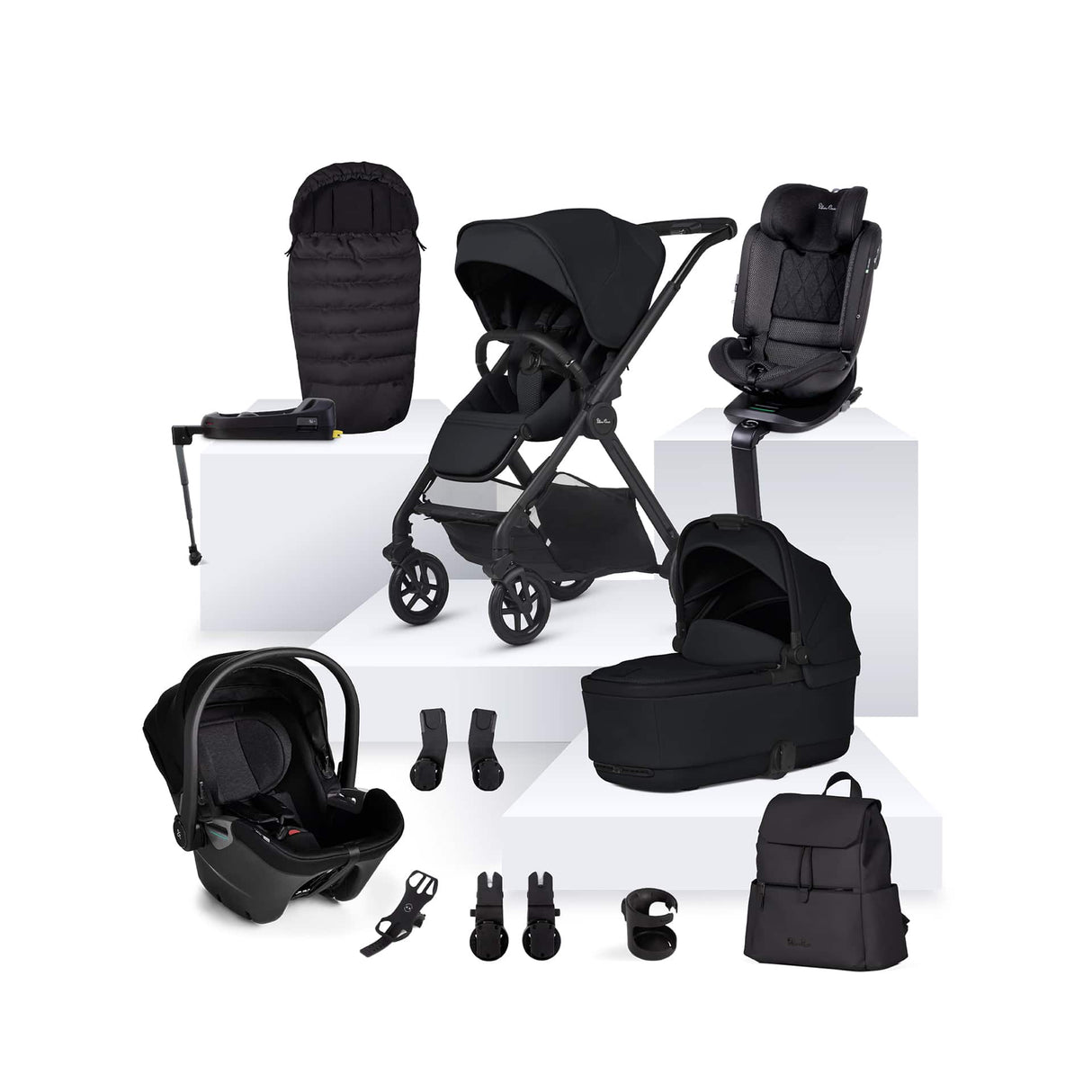 Silver Cross Reef 2 Ultimate Travel System Bundle with Dream Car Seat and Motion 2 360 Car Seat - Space