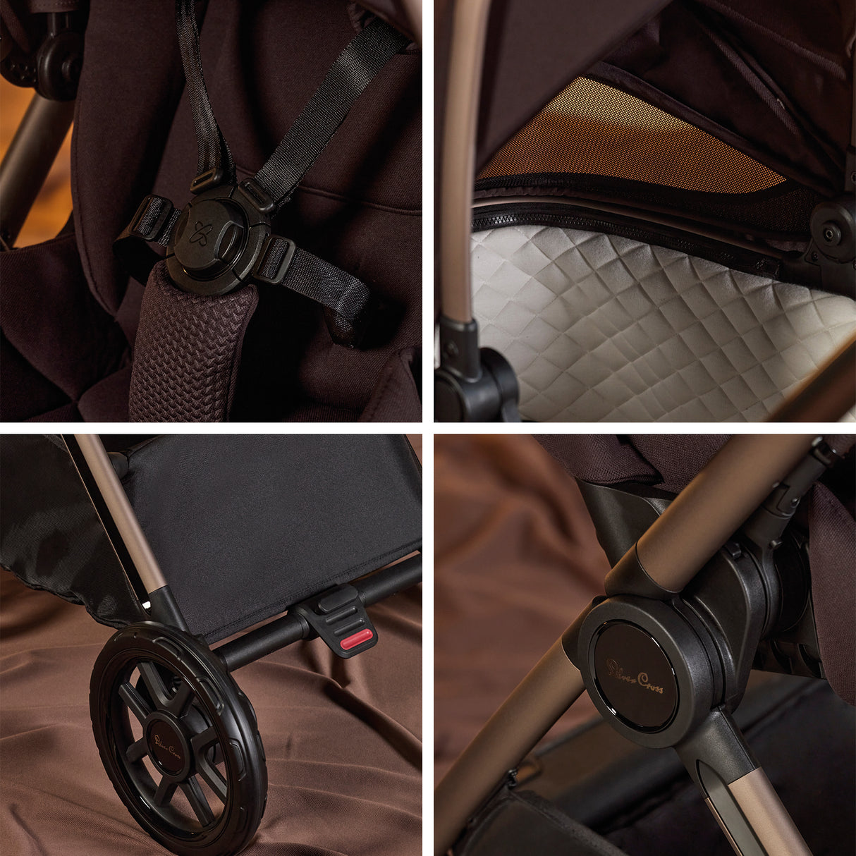 Silver Cross Reef 2 Special Edition Ultimate Travel System Bundle with Dream Car Seat and Motion 2 Car Seat - Ganache