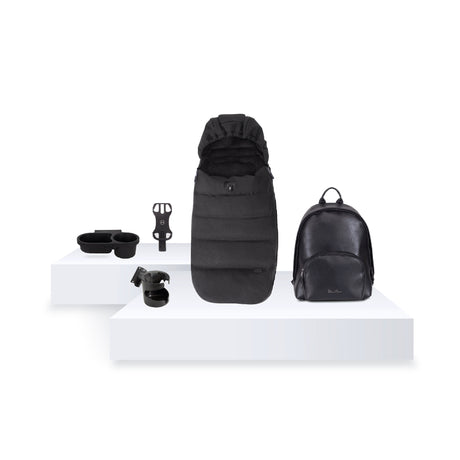 Silver Cross Wave 3 Single to Double Travel System with Dream Car Seat and Motion 2 360 Car Seat - Onyx