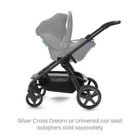 Silver Cross Wave 3 Single to Double Travel System with Dream Car Seat and Motion 2 360 Car Seat - Onyx
