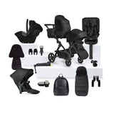 Silver Cross Wave 3 Single to Double Travel System with Dream Car Seat and Motion 2 360 Car Seat - Onyx