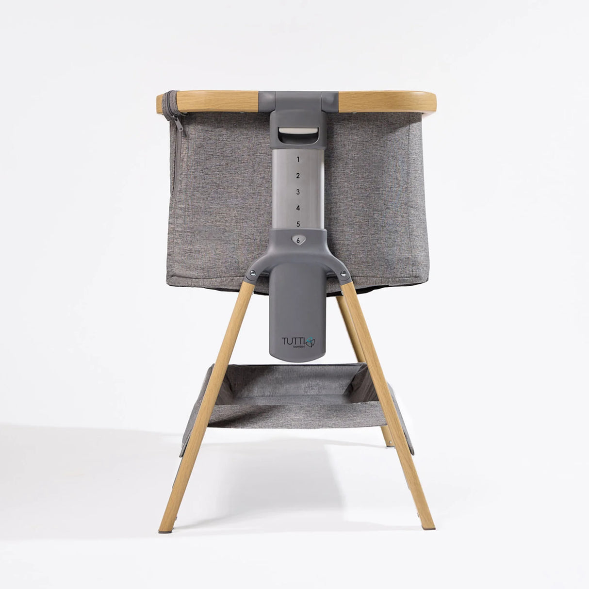 Tutti Bambini Cozee Air Bedside Crib - Oak & Charcoal