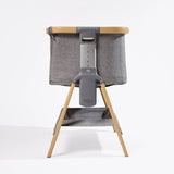 Tutti Bambini Cozee Air Bedside Crib - Oak & Charcoal