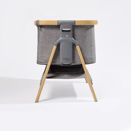 Tutti Bambini Cozee Air Bedside Crib - Oak & Charcoal