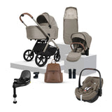 Silver Cross Cove Travel System with Maxi-Cosi Pebble 360 Pro2 & FamilyFix 360 Pro Base – Champagne