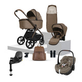 Silver Cross Cove Travel System with Maxi-Cosi Pebble 360 Pro2 & FamilyFix 360 Pro Base – Maple