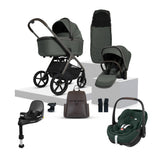 Silver Cross Cove Travel System with Maxi-Cosi Pebble 360 Pro2 & FamilyFix 360 Pro Base – Pewter