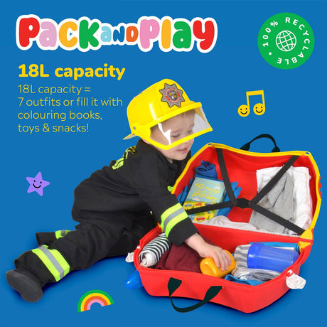 Trunki Ride-On Suitcase - Frank the Fire Engine