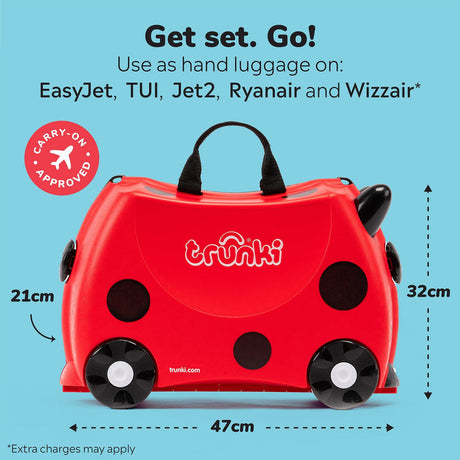 Trunki Ride-On Suitcase - Harley the Ladybird