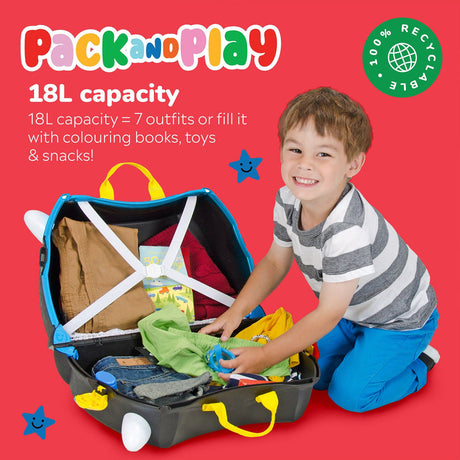 Trunki Ride-On Suitcase - Pedro the Pirate Ship