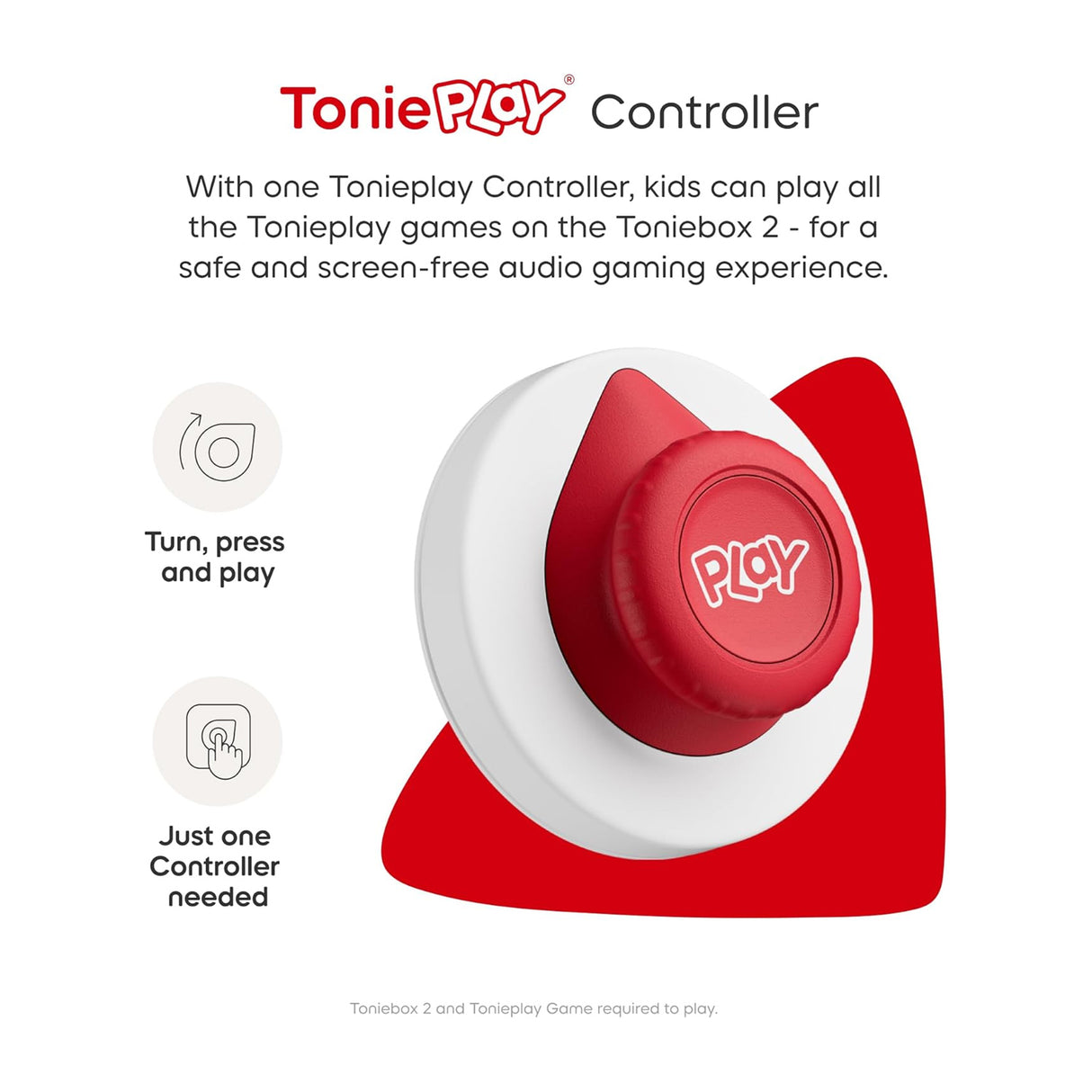 Tonies Toniebox 2 Play Set Including Paw Patrol Chase Tonie, Tonieplay Game & Tonieplay Controller - Moon Grey