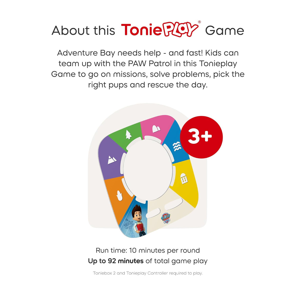 Tonies Toniebox 2 Play Set Including Paw Patrol Chase Tonie, Tonieplay Game & Tonieplay Controller - Sky Blue