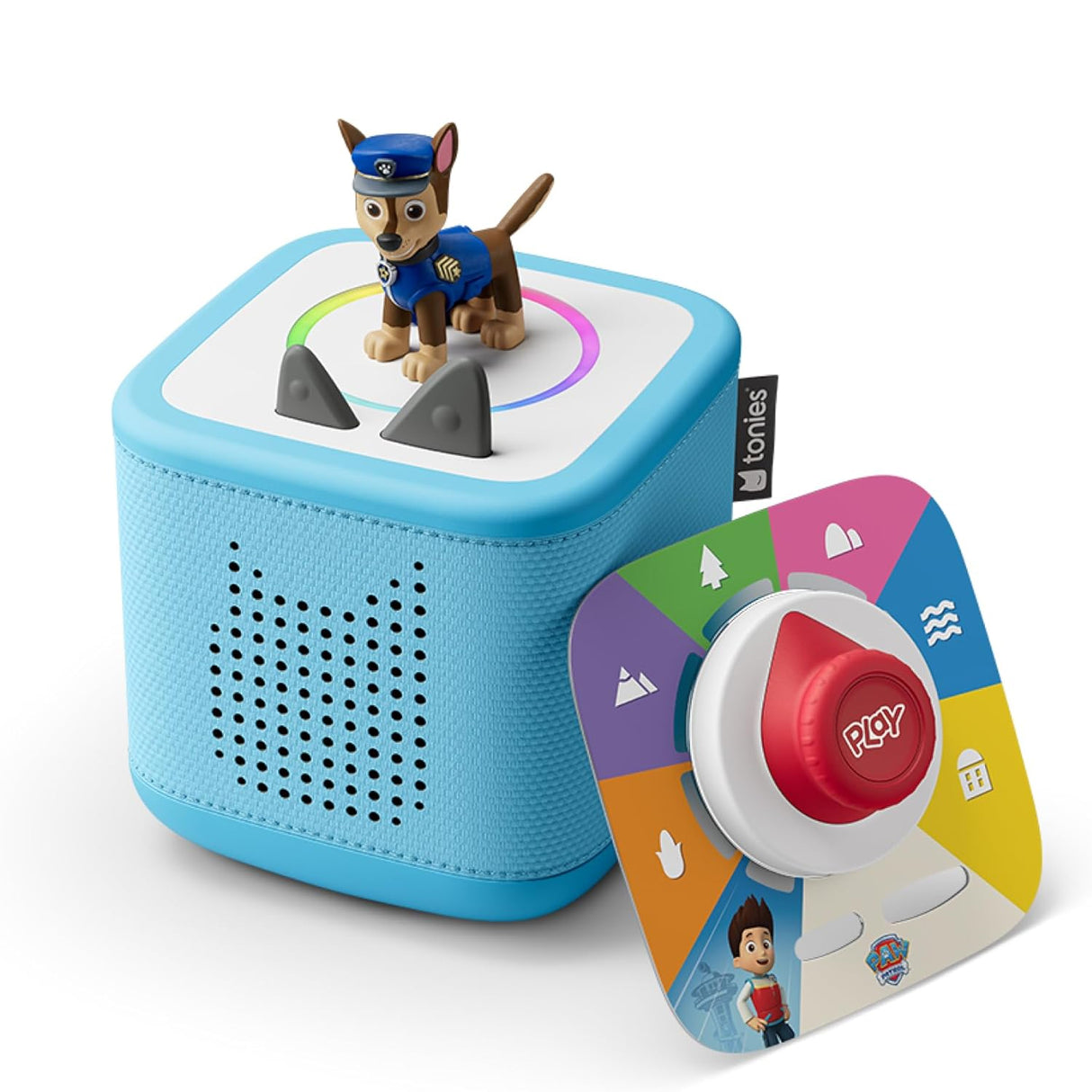 Tonies Toniebox 2 Play Set Including Paw Patrol Chase Tonie, Tonieplay Game & Tonieplay Controller - Sky Blue