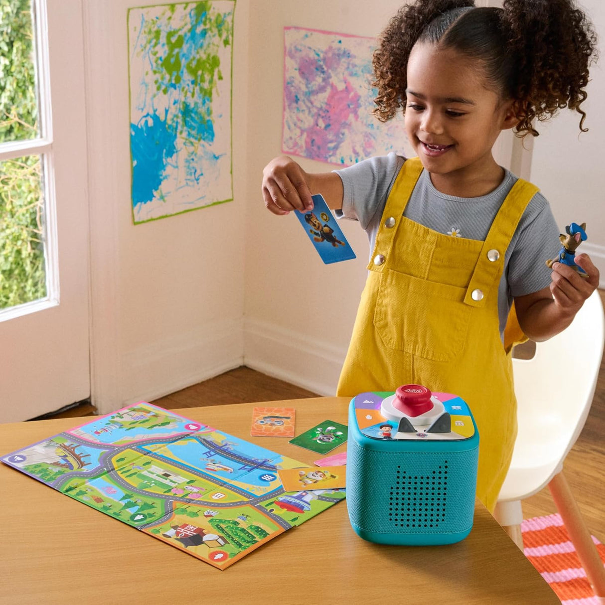Tonies Toniebox 2 Play Set Including Paw Patrol Chase Tonie, Tonieplay Game & Tonieplay Controller - Tropical Teal