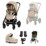 Cybex Talos S Lux Bundle with Carrycot & Accessories - Almond Beige