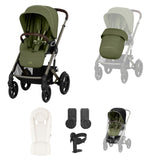 Cybex Talos S Lux Bundle with Newborn Nest & Accessories - Moss Green