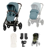 Cybex Talos S Lux Bundle with Newborn Nest & Accessories - Stormy Blue