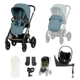 Cybex Talos S Lux Newborn Nest Travel System with Cloud T Car Seat & ISOFIX Base - Stormy Blue