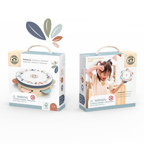 Speedy Monkey Wooden Tambourine