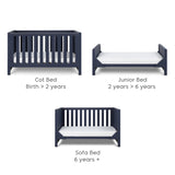 Tutti Bambini Tivoli 3 Piece Nursery Furniture Set with Cot Bed, Dresser and Wardrobe - Navy