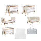 Tutti Bambini Cozee XL Complete Birth to 4 Years Bundle - Scandinavian Walnut & Ecru