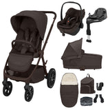Maxi-Cosi Oxford+ 2026 Premium Travel System with Pebble Slide Pro and Slide Pro Base - Espresso Brown