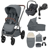 Maxi-Cosi Oxford+ 2026 Premium Travel System with Pebble Slide Pro and Slide Pro Base - Moon Graphite
