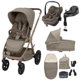 Maxi-Cosi Oxford+ 2026 Premium Travel System with Pebble Slide Pro and Slide Pro Base - Oak Truffle