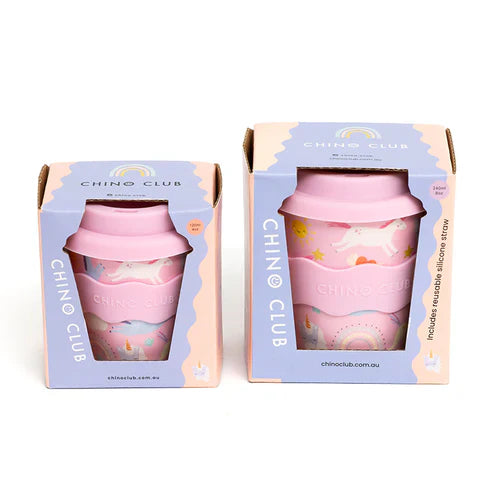 Chino Club Pink Unicorn 8oz Cup & Straw