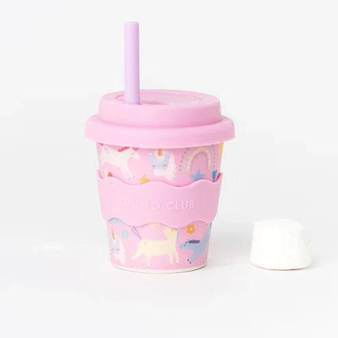 Chino Club Pink Unicorn 8oz Cup & Straw