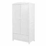 Babymore Eva 3 Piece Nursery Furniture Set with Cot Bed, Dresser and Wardrobe - White
