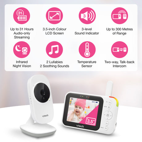 VTech VM4252 3.5" Video Baby Monitor