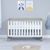 Babymore Veni Cot Bed - Oak White - image 2