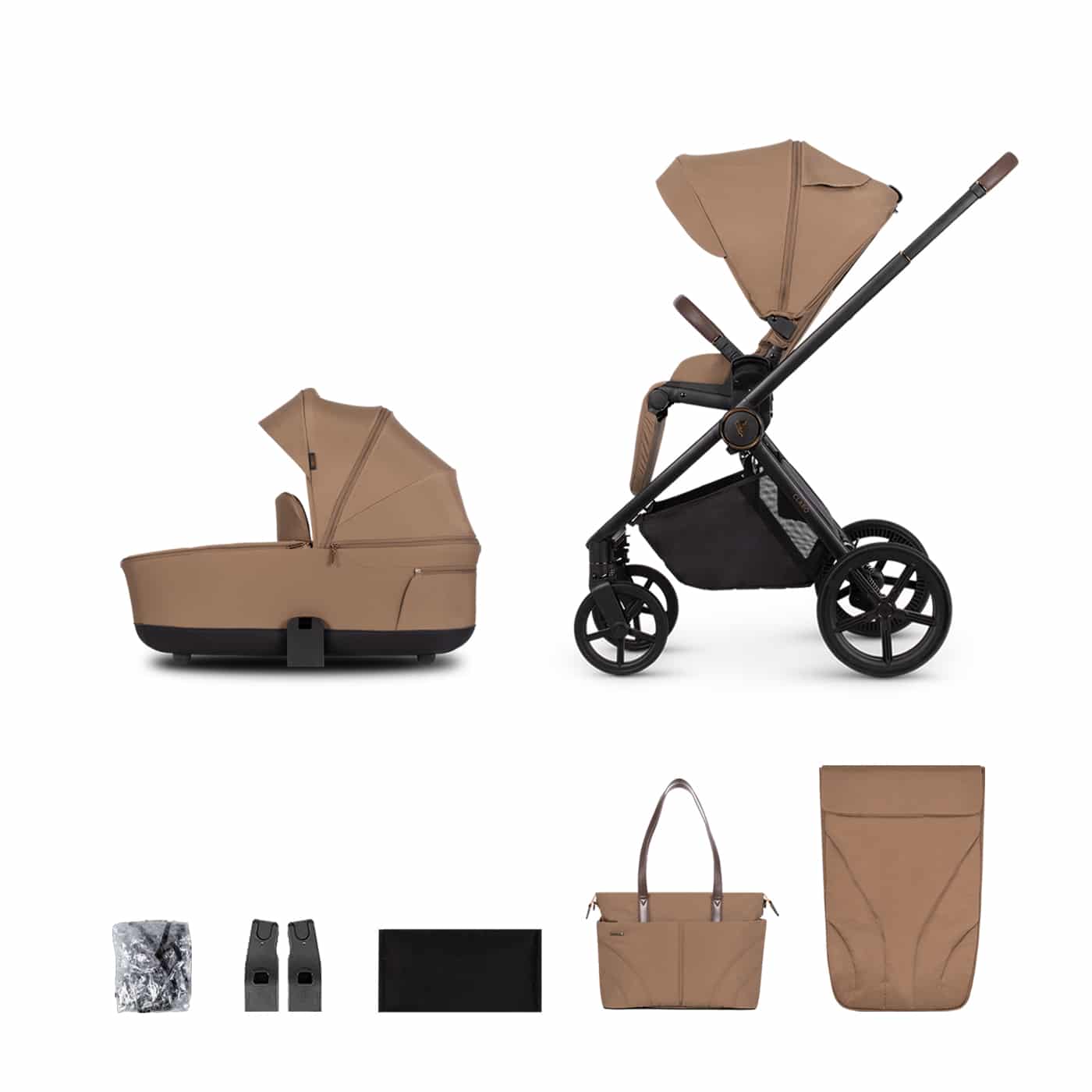 Claro 2 1 Pushchair Bundle Accessories Caramel