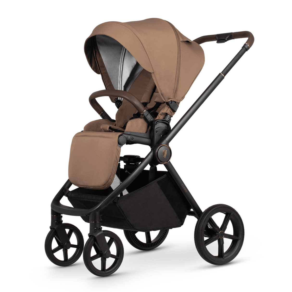 Venicci Claro Travel System Bundle with Accessories, Cybex Cloud T & ISOFIX Base - Caramel