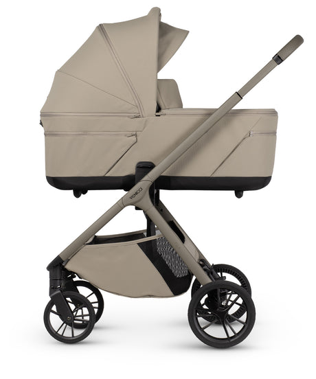 Venicci Tila Travel System with Accessories and Tiago Car Seat & ISOFIX Base - Latte