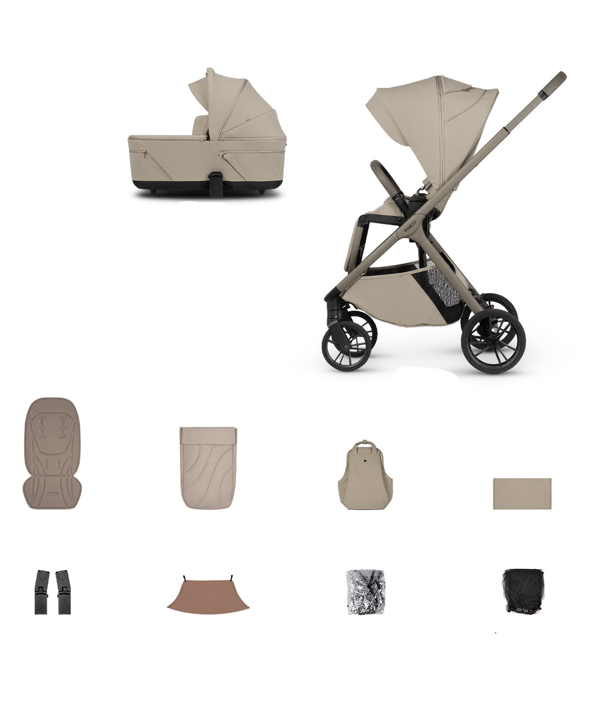 Venicci Tila Pushchair Bundle with Accessories - Latte