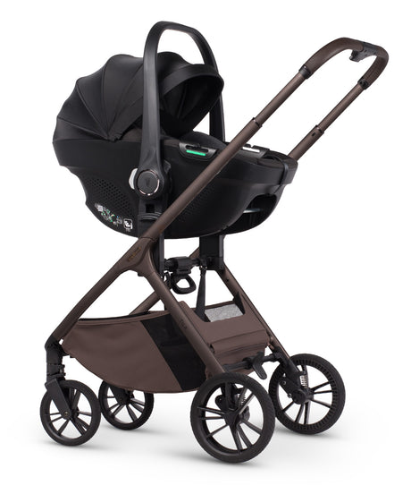 Venicci Tila Travel System with Accessories and Tiago Car Seat & ISOFIX Base - Noce