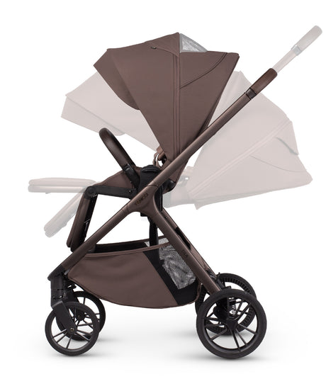 Venicci Tila Travel System with Accessories and Tiago Car Seat & ISOFIX Base - Noce