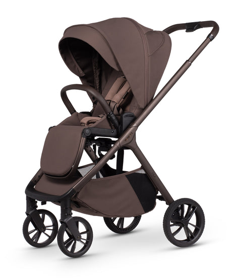 Venicci Tila Travel System with Accessories and Tiago Car Seat & ISOFIX Base - Noce