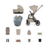Venicci Tila Pushchair Bundle with Accessories - Latte