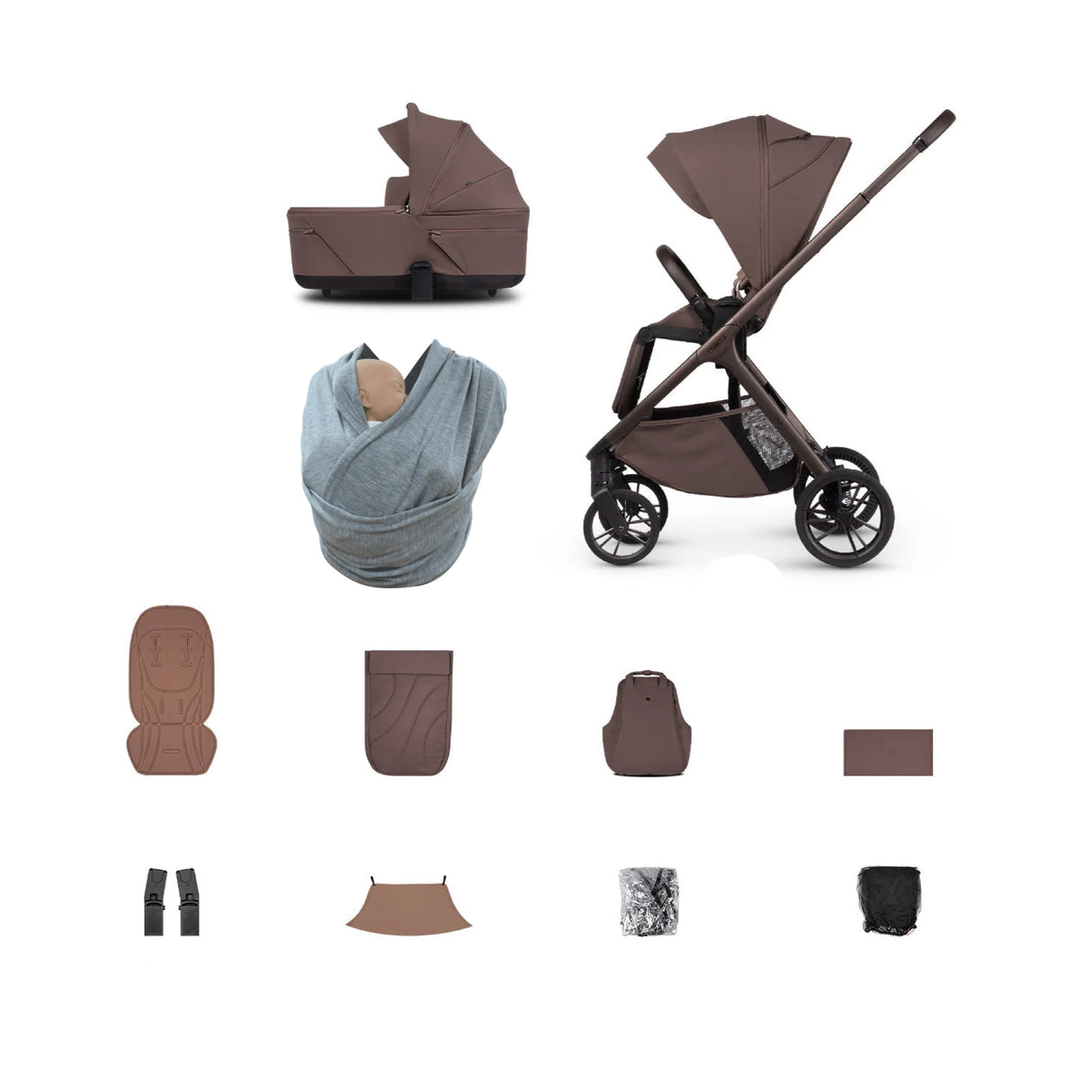Venicci Tila Pushchair Bundle with Accessories - Noce