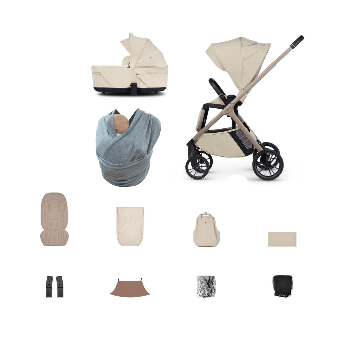 Venicci Tila Pushchair Bundle with Accessories - Sabbia