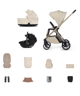 Venicci Tila Travel System with Accessories and Tiago Car Seat - Sabbia
