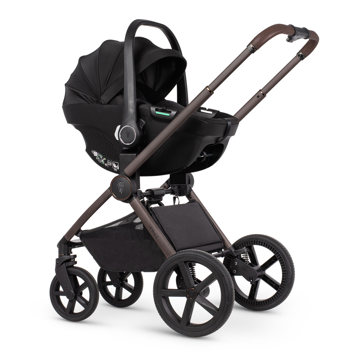 Venicci Upline 2 Special Edition Travel System with Accessories and Tiago Car Seat - Burgundy