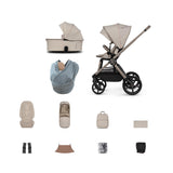 Venicci Upline 3 Pushchair Bundle with Accessories - Pebble