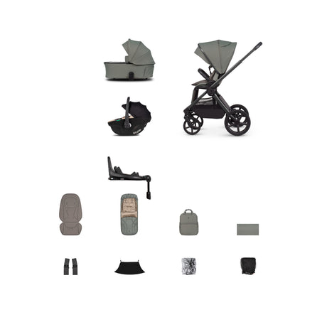 Venicci Upline 3 Travel System with Tiago Car Seat and ISOFIX Base - Aloe