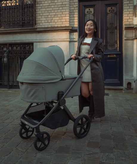 Venicci Upline 3 Travel System with Maxi Cosi Pebble Slide Pro Car Seat & Isofix Base - Aloe